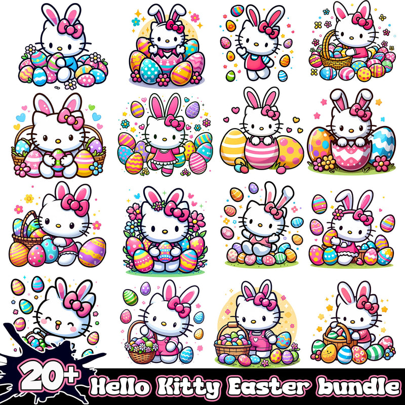 Rabbit Hello Kitty Easter bundle png