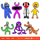 Rainbow Friends Characters Svg, Rainbow Family Svg, Gamer Rainbow Friends Svg, Rainbow Birthday Svg, Cricut, Silhouette Vector Cut File