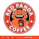 Red Panda Coffee Svg, Turning Red Svg, Starbucks Svg, Cold Cup Svg, Cricut, Silhouette Vector Cut File