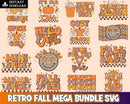 Retro Fall bundle, Autumn digital bundle, Retro Designs bundle in SVG formats, Digital files