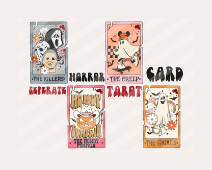 Retro Halloween Tarot Card Png Bundle, Retro Halloween Png, Halloween png