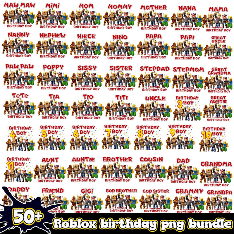 Roblox birthday Bundle 50+ PNG