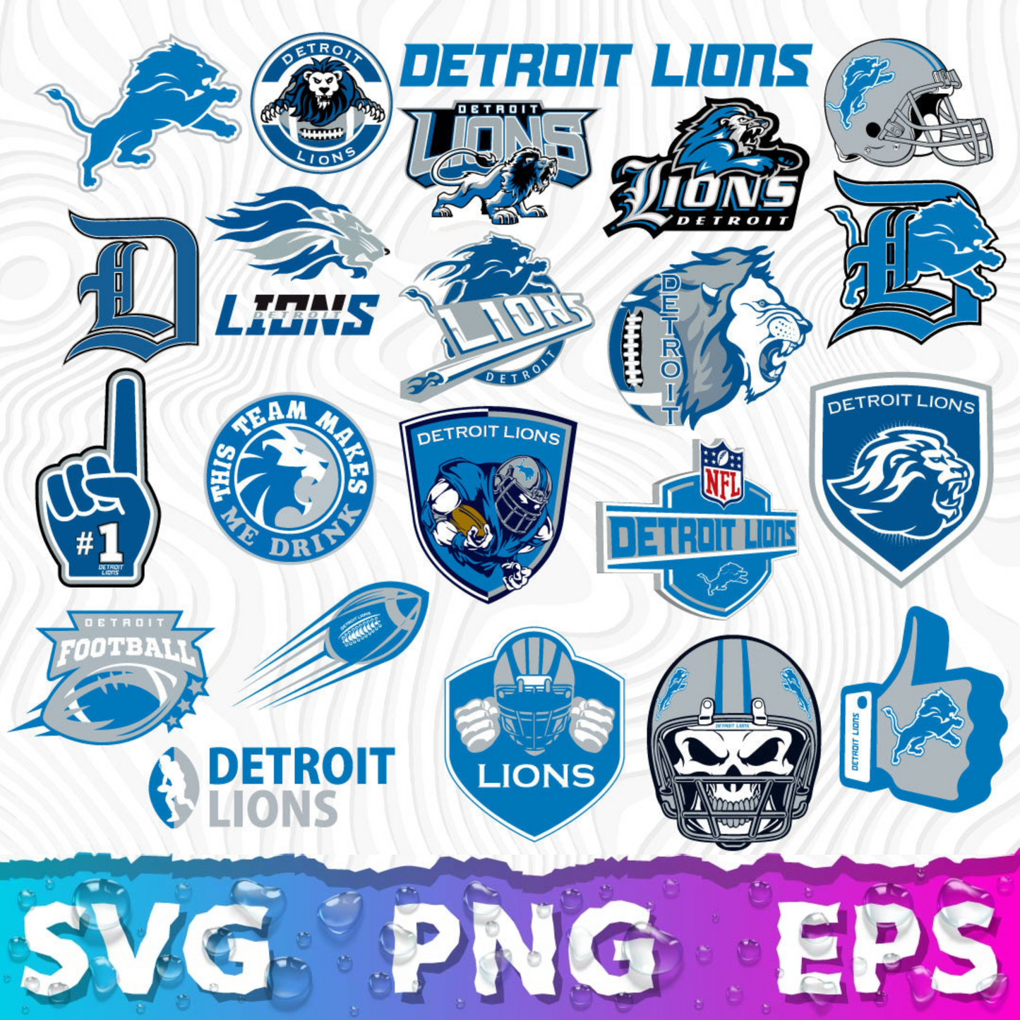 Detroit Lions Logo SVG, Detroit Lions PNG Logo Transparent, SVG Cut Files For Cricut / Silhouette