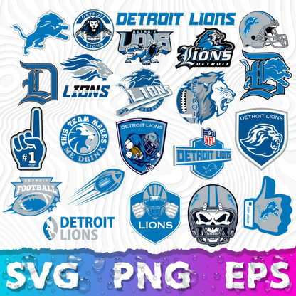 Detroit Lions Logo SVG, Detroit Lions PNG Logo Transparent, SVG Cut Files For Cricut / Silhouette