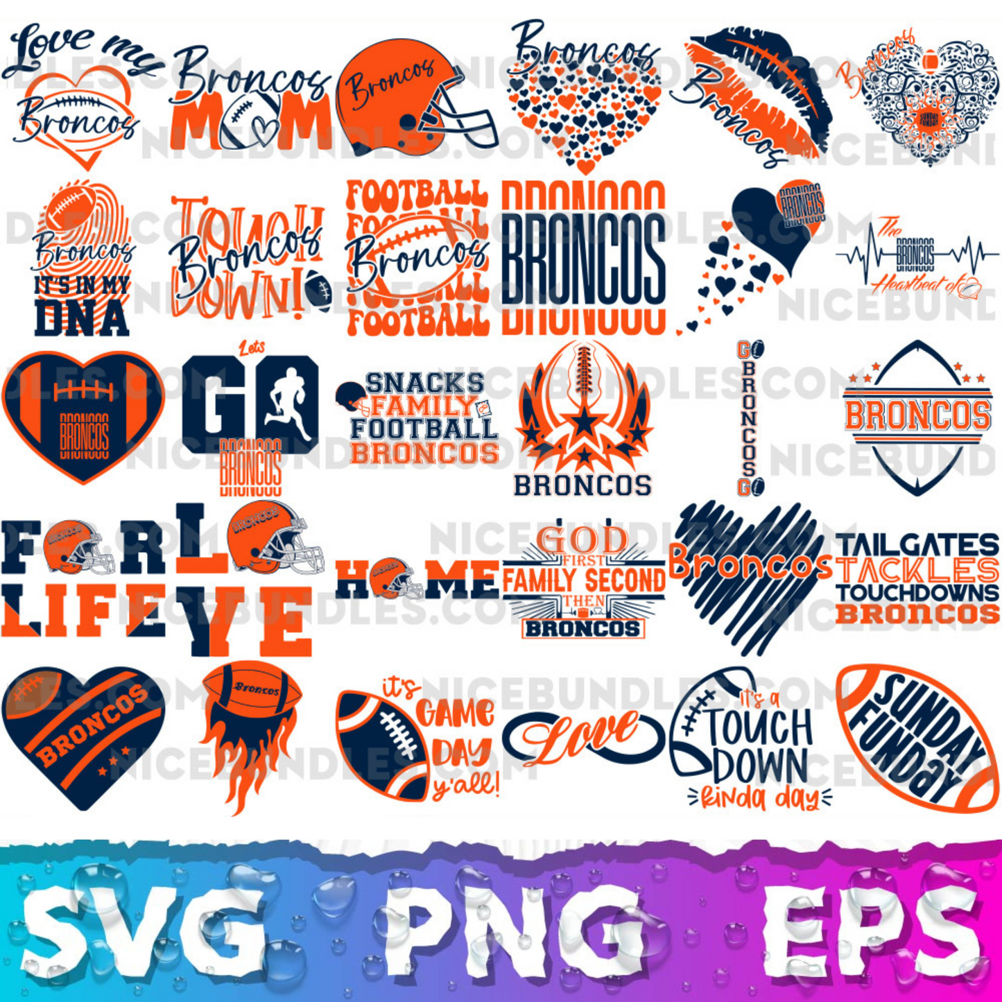 Denver Broncos Logo SVG, Denver Broncos PNG Logo Transparent, SVG Cut Files For Cricut / Silhouette