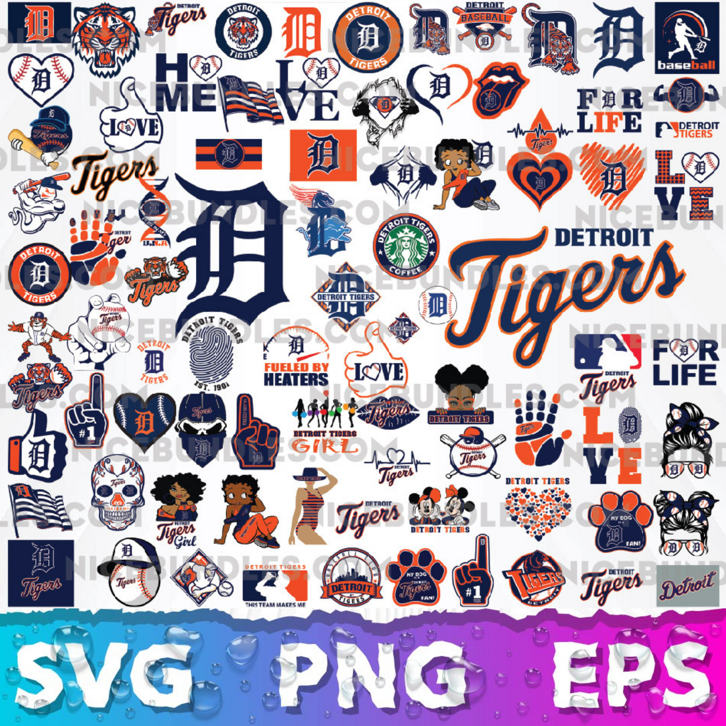 Detroit Tigers Logo SVG, Detroit Tigers PNG Logo Transparent, SVG Cut Files For Cricut / Silhouette