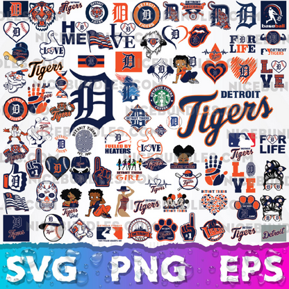 Detroit Tigers Logo SVG, Detroit Tigers PNG Logo Transparent, SVG Cut Files For Cricut / Silhouette