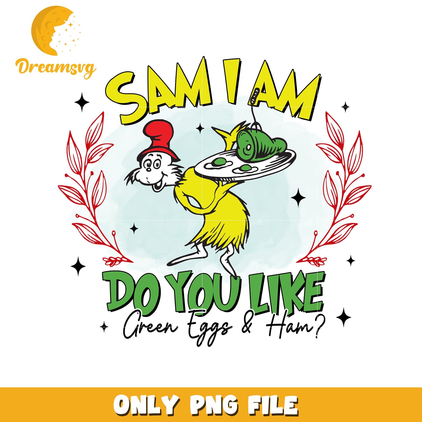 Sam I am do you like green eggs and ham png, dr seuss png