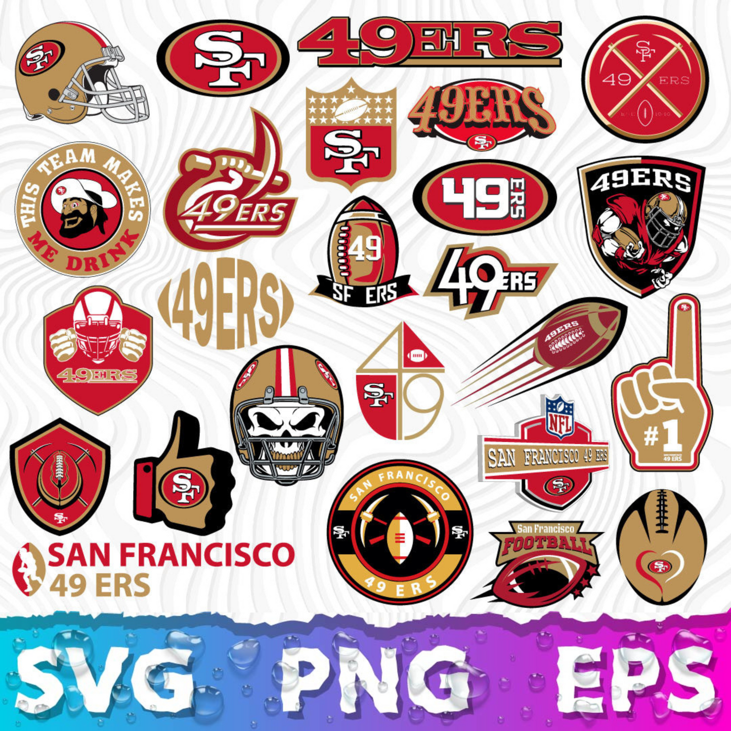 San Francisco 49ers Logo SVG, 49ers PNG Logo Transparent, SVG Cut Files For Cricut / Silhouette