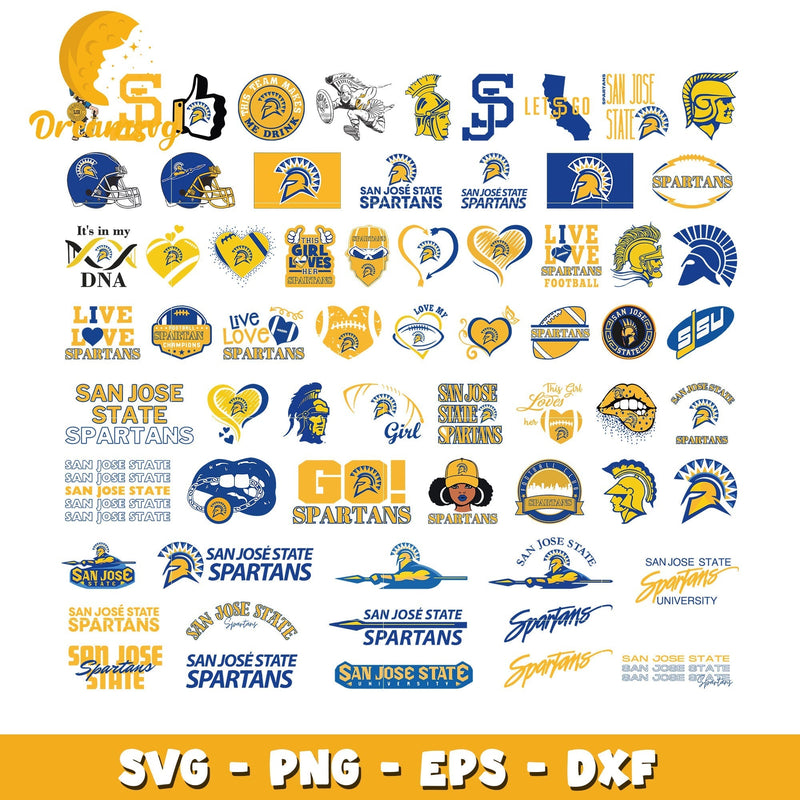 San jose state spartans logo bundle svg, msu spartans football svg