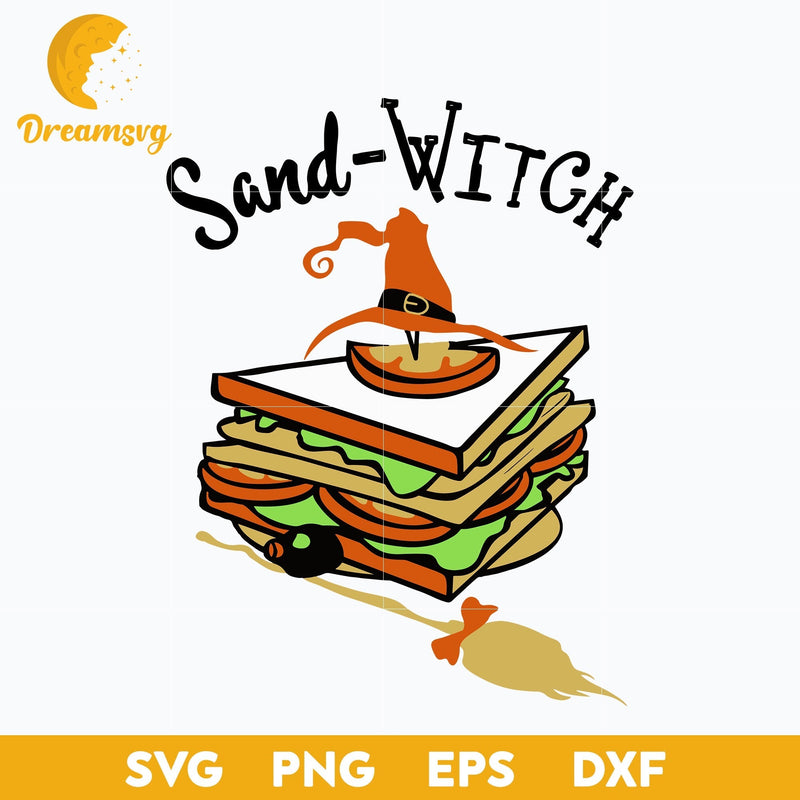 Sand Witch Foodie Halloween svg, Halloween svg, png, dxf, eps digital file.