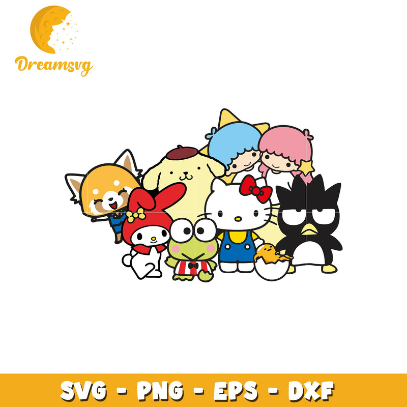 Sanrio Kawaii SVG PNG EPS DXF Bundle