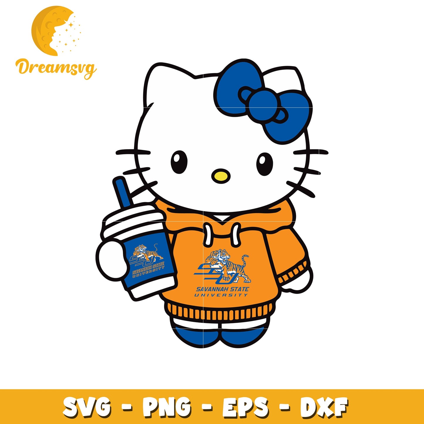 Savannah State University Hello Kitty SVG