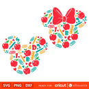 School Teacher Mickey &amp; Minnie Svg, School Svg, Teacher Life Svg, Graduation Svg, Cricut, Silhouette Vector Cut File