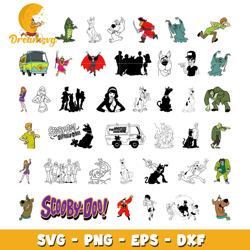 Scooby Doo characters bundle svg, scooby doo movies svg