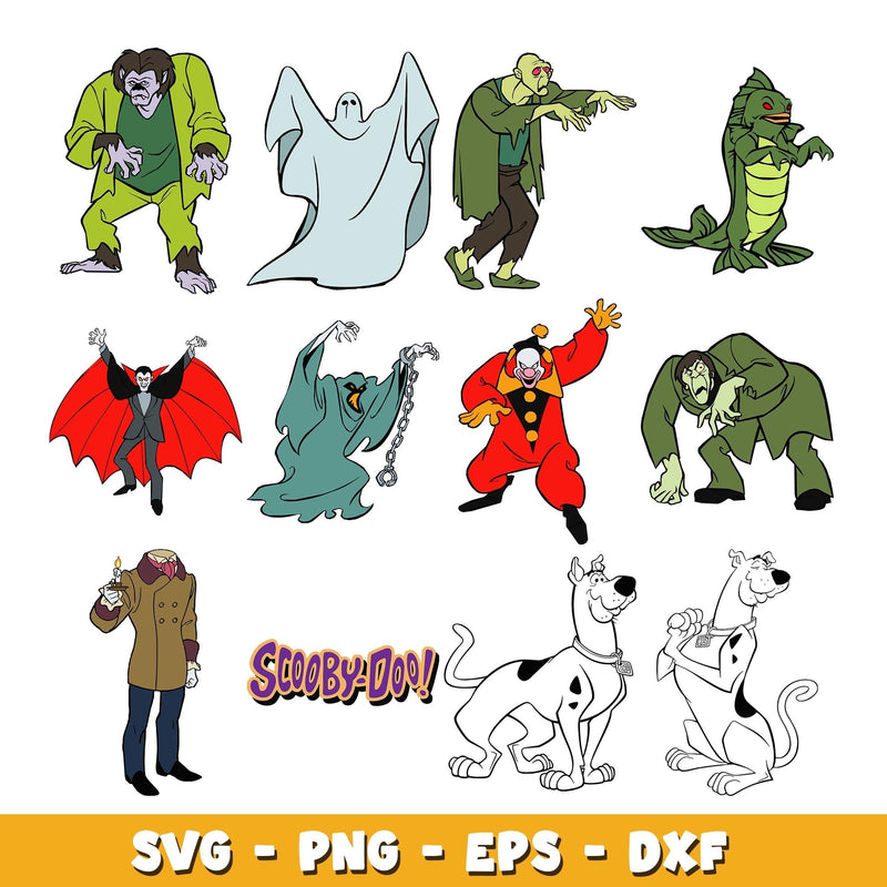 Scooby Doo Monsters svg, Scooby Doo bundle svg, cartoon svg