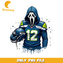Seahawks ghost face png, nfl games png, american football png