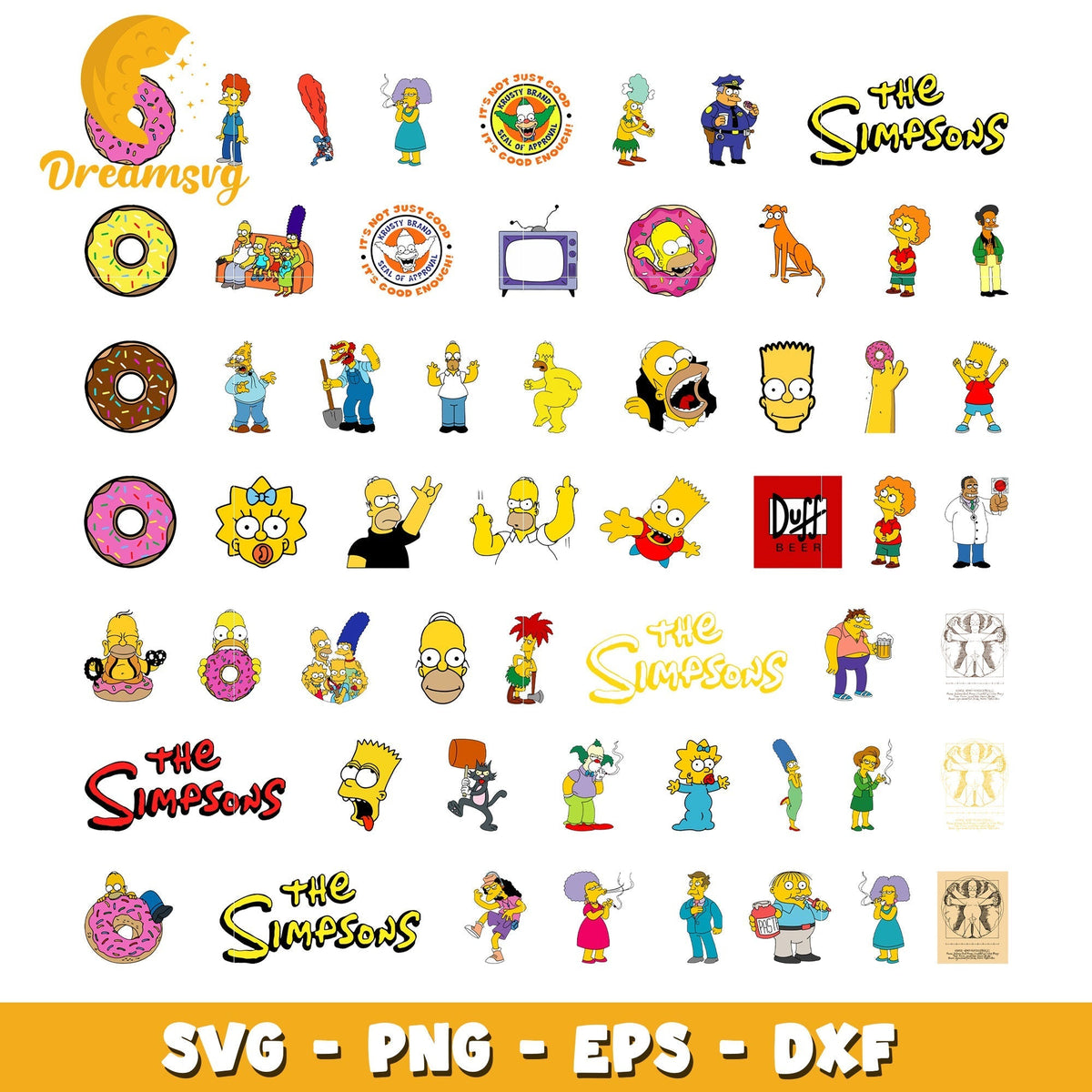 The Simpson characters bundle svg, the simpsons movie svg