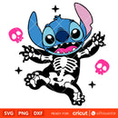 Skeleton Stitch Svg, Lilo &amp; Stitch Svg, Halloween Svg, Disney Svg, Cricut, Silhouette Vector Cut File