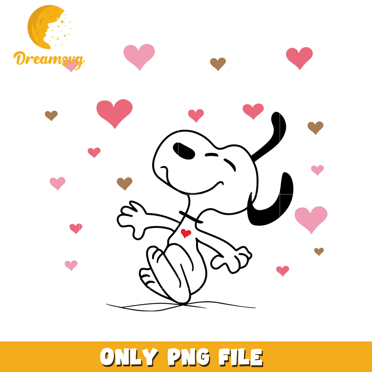 Snoopy Love PNG Valentines Day