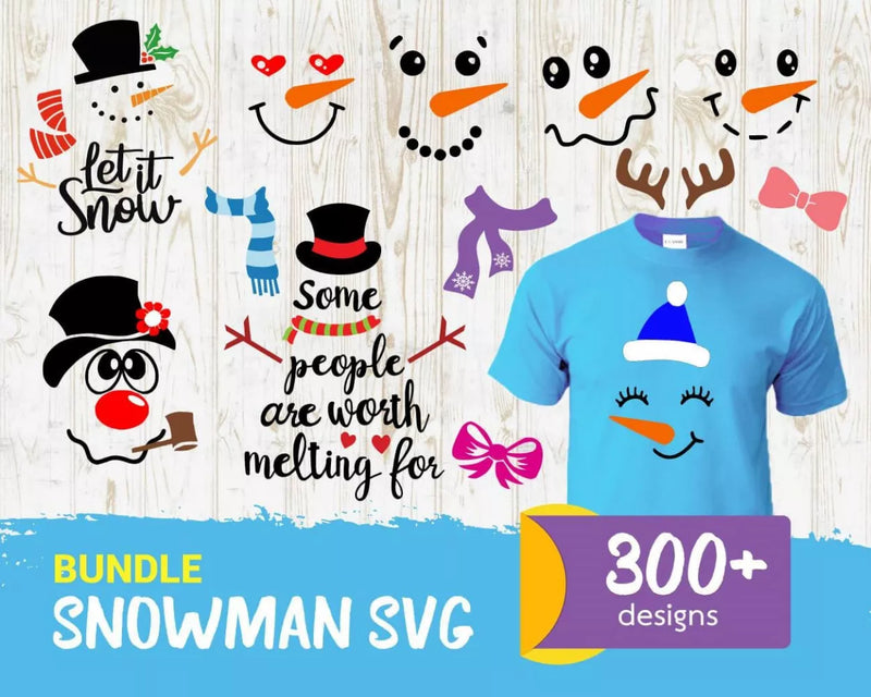 Snowman Svg Files for Cricut and Silhouette - Snowman Clipart Images