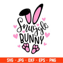 Snuggle Bunny Svg, Happy Easter Svg, Easter egg Svg, Spring Svg, Cricut, Silhouette Vector Cut File