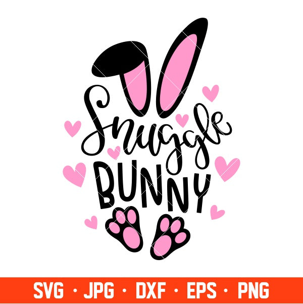 Snuggle Bunny Svg, Happy Easter Svg, Easter egg Svg, Spring Svg, Cricut, Silhouette Vector Cut File