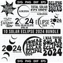 Solar Eclipse 2024 Bundle 10+ SVG PNG