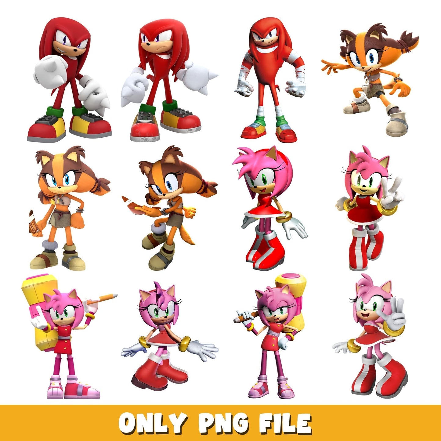 Sonic the hedgehog cartoon red characters png, Sonic bundle png, cartoon png