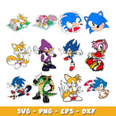 Sonic the Hedgehog series characters svg, Sonic bundle svg, cartoon svg