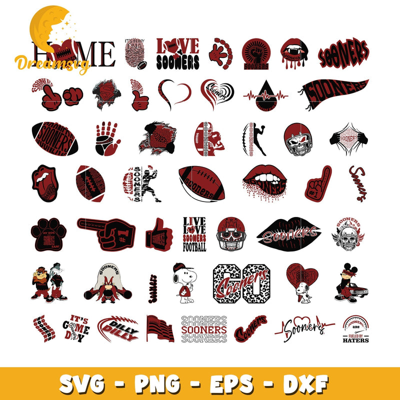 Sooners love logo design bundle svg, oklahoma sooners svg