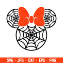 Spider Web Minnie Mouse Svg, Free Svg, Daily Freebies Svg, Cricut, Silhouette Vector Cut File