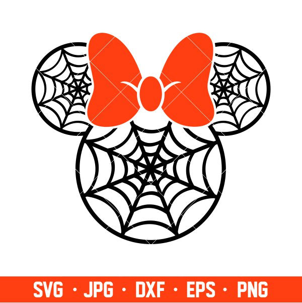 Spider Web Minnie Mouse Svg, Free Svg, Daily Freebies Svg, Cricut, Silhouette Vector Cut File