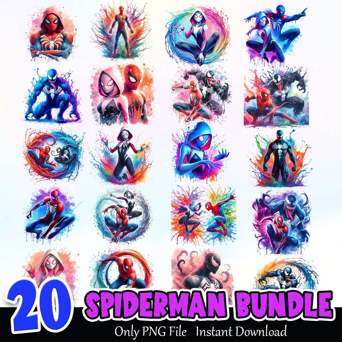 Spiderman Bundle PNG Instant Download