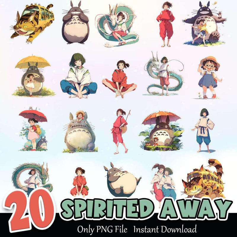 Spirited Away PNG Bundle Sublimation Instant Download