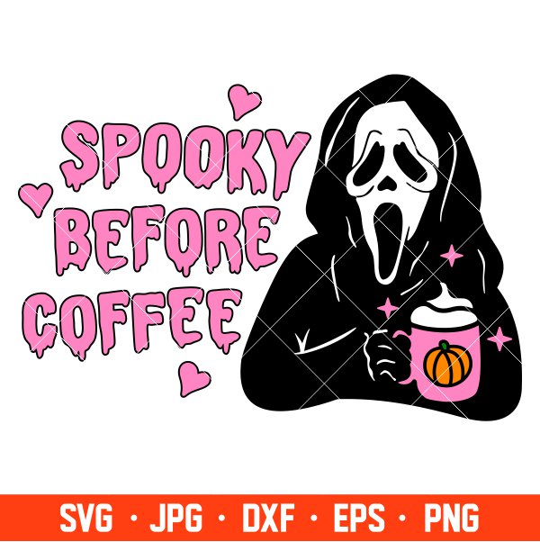 Spooky Before Coffee Svg