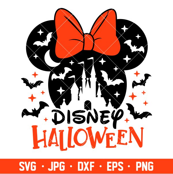 Spooky Castle Minnie Mouse Svg, Disney Halloween Svg