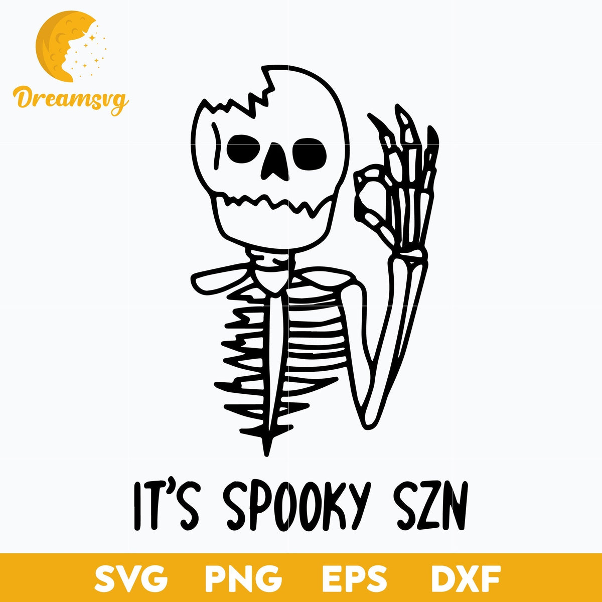 Spooky Szn Skeleton Halloween svg, Halloween svg, png, dxf, eps digital file.