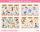 Spring Mickey Tumbler, 16oz Glass Can Wrap, 16oz Libbey Can Glass, Disney Tumbler Wrap, Full Glass Can Wrap, Cartoon Tumbler