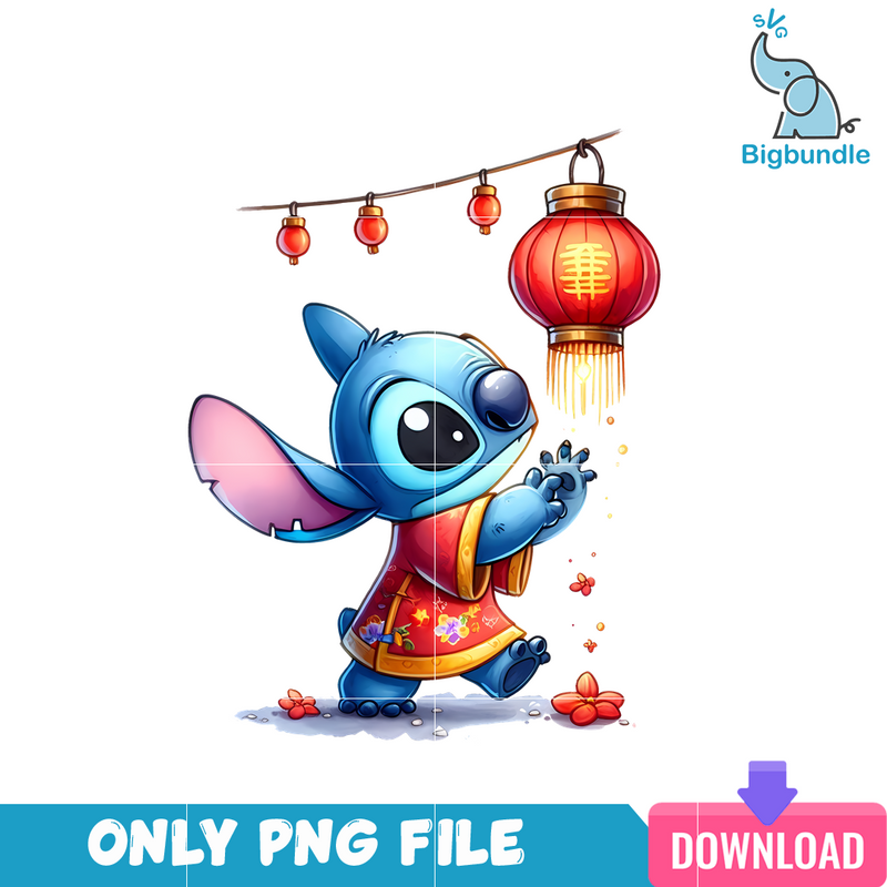 Stitch And Chinese Festival PNG