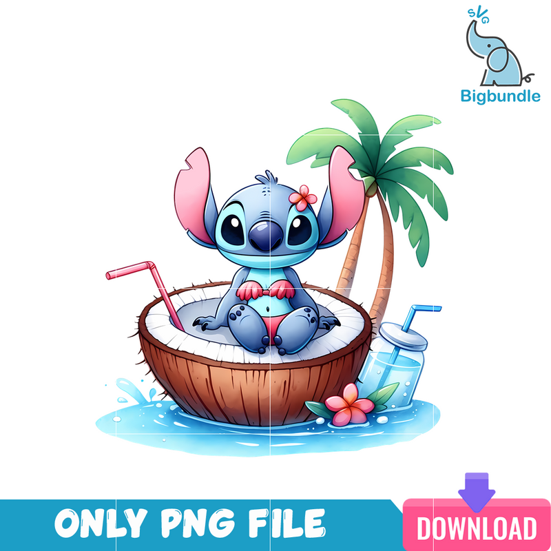 Stitch At Beach PNG