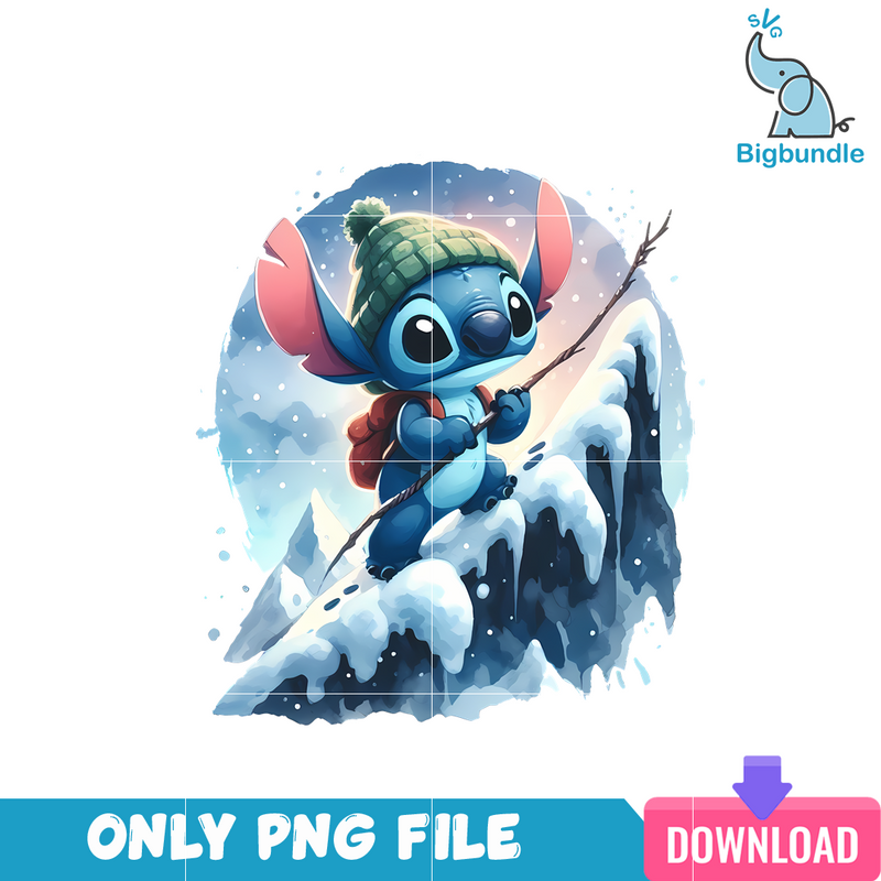 Stitch Climbing PNG