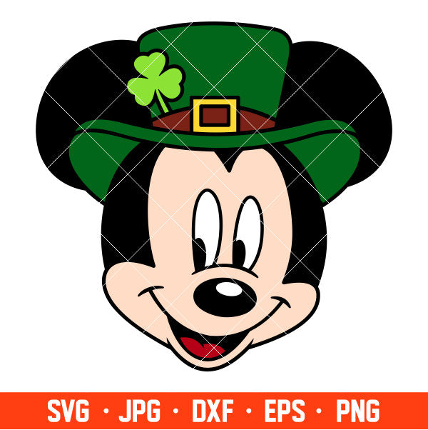 St Patrick’s Day Mickey Mouse Svg, Free Svg, Daily Freebies Svg, Cricut, Silhouette Vector Cut File