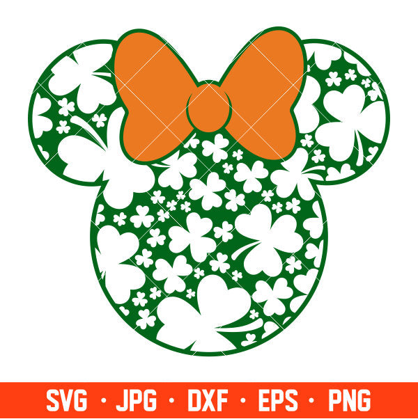 St. Patrick’s Day Minnie Mouse Svg, Free Svg, Daily Freebies Svg, Cricut, Silhouette Vector Cut File