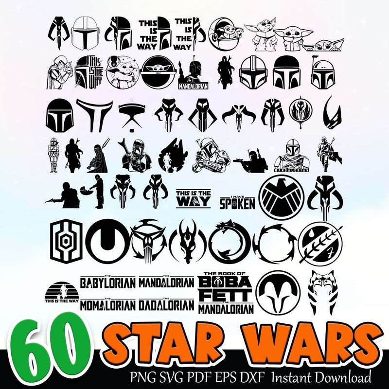 Star War PNG SVG PDF EPS DXF Bundle PNG Instant Download