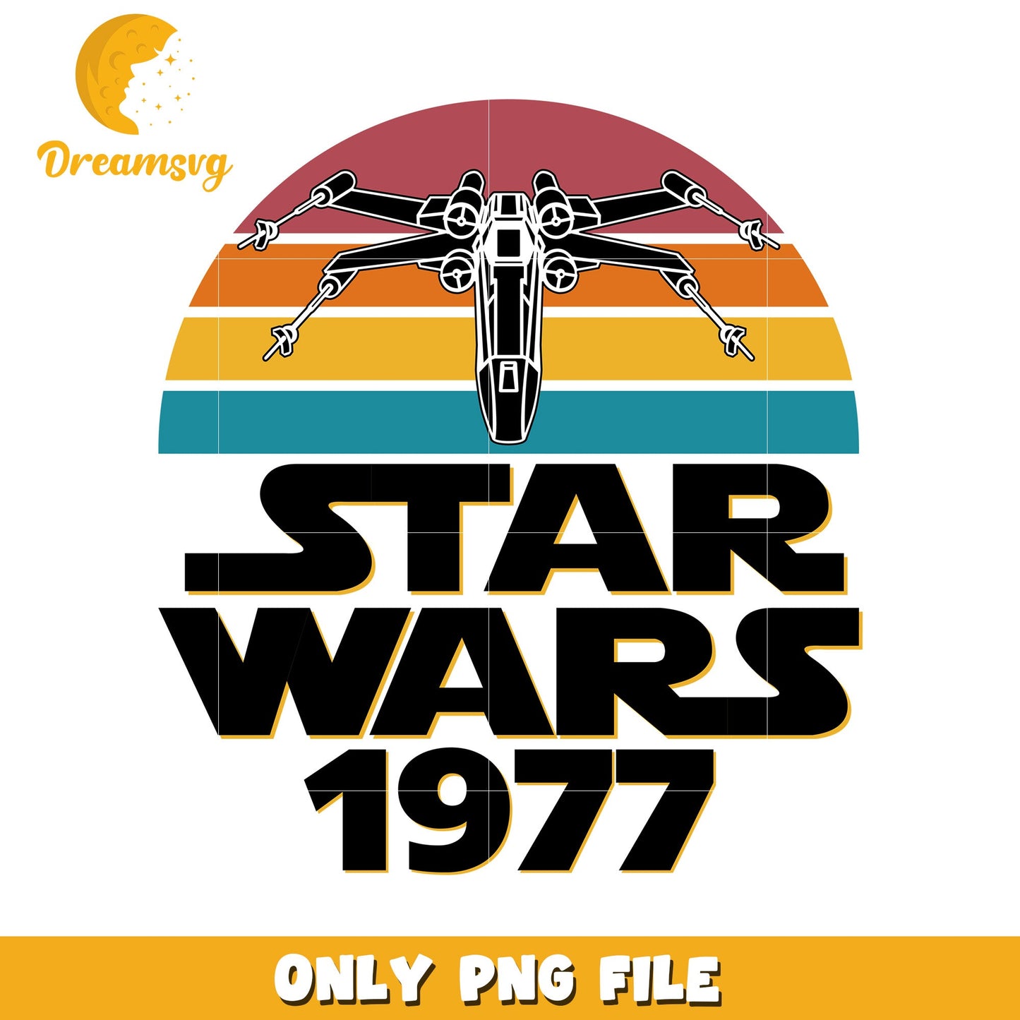 Star Wars 1977 PNG Retro Design