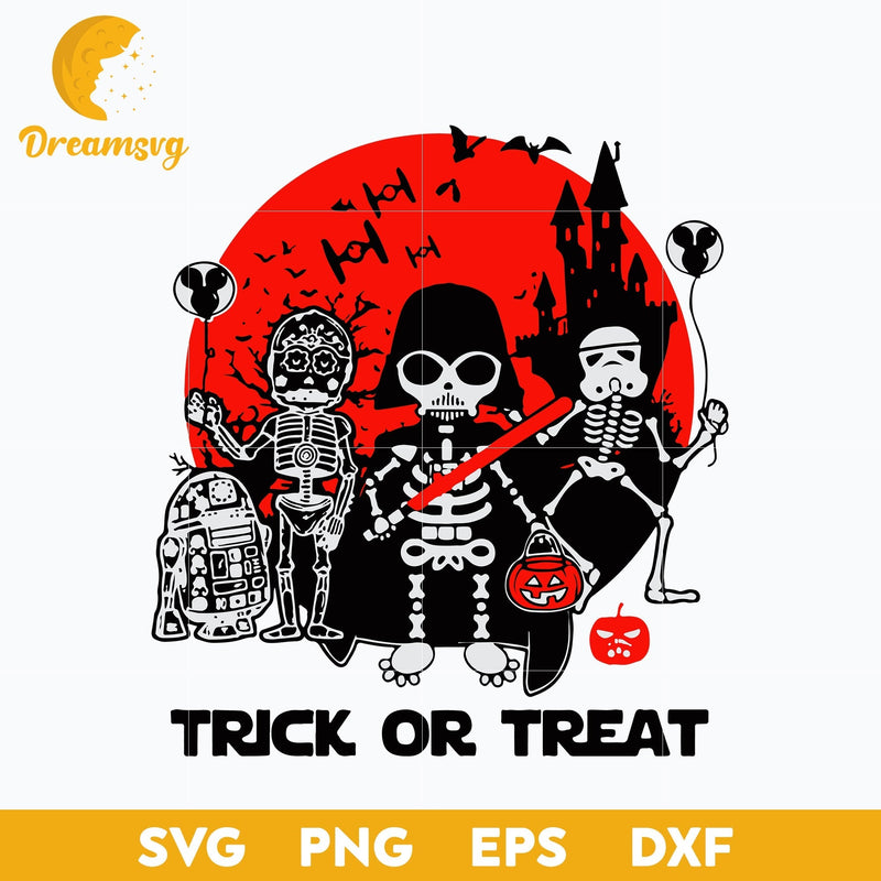 Star Wars Trick Or Treat svg, Halloween svg, png, dxf, eps digital file.