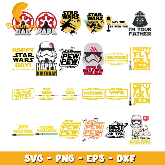 Happy star wars day bundle svg, star wars movies in order svg