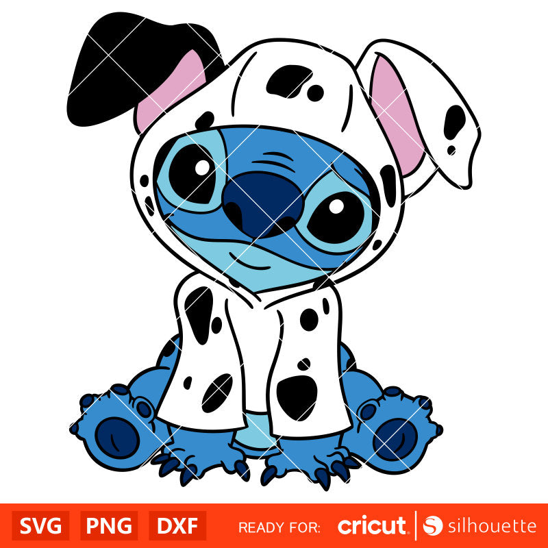 Stitch Dalmatian Svg, 101 Dalmatians Svg, Lilo and Stitch Svg, Disney Svg, Cricut, Silhouette Vector Cut File