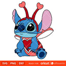Stitch Bug Svg, Love Svg, Valentine’s Day Svg, Disney Svg, Cricut, Silhouette Vector Cut File